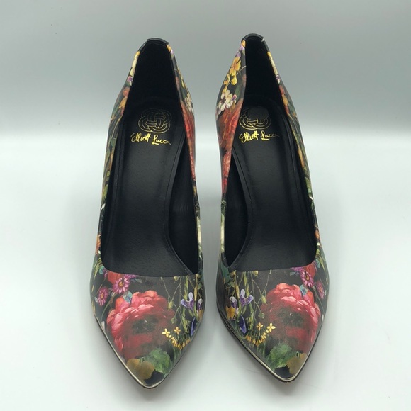 Elliott Lucca Shoes - Elliott Lucca Catalina Black Floral Heels